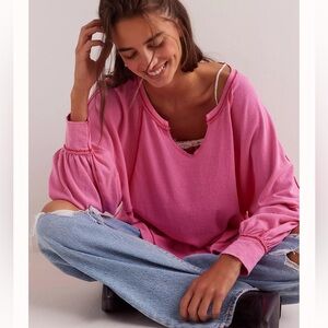 We The Free Vibrant Pink Top